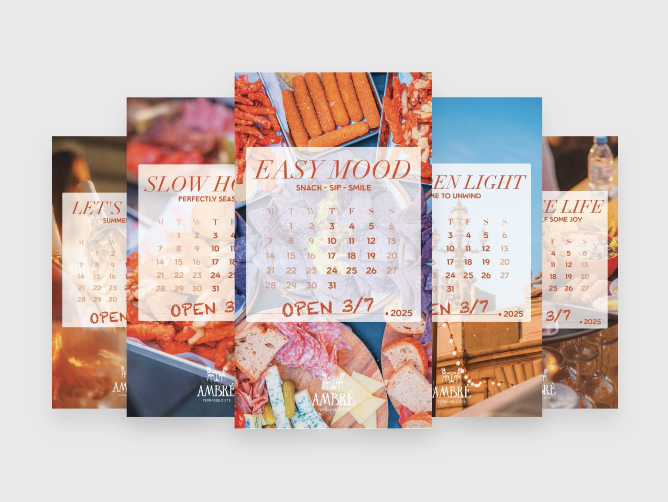 Calendrier Instagram Ambré
