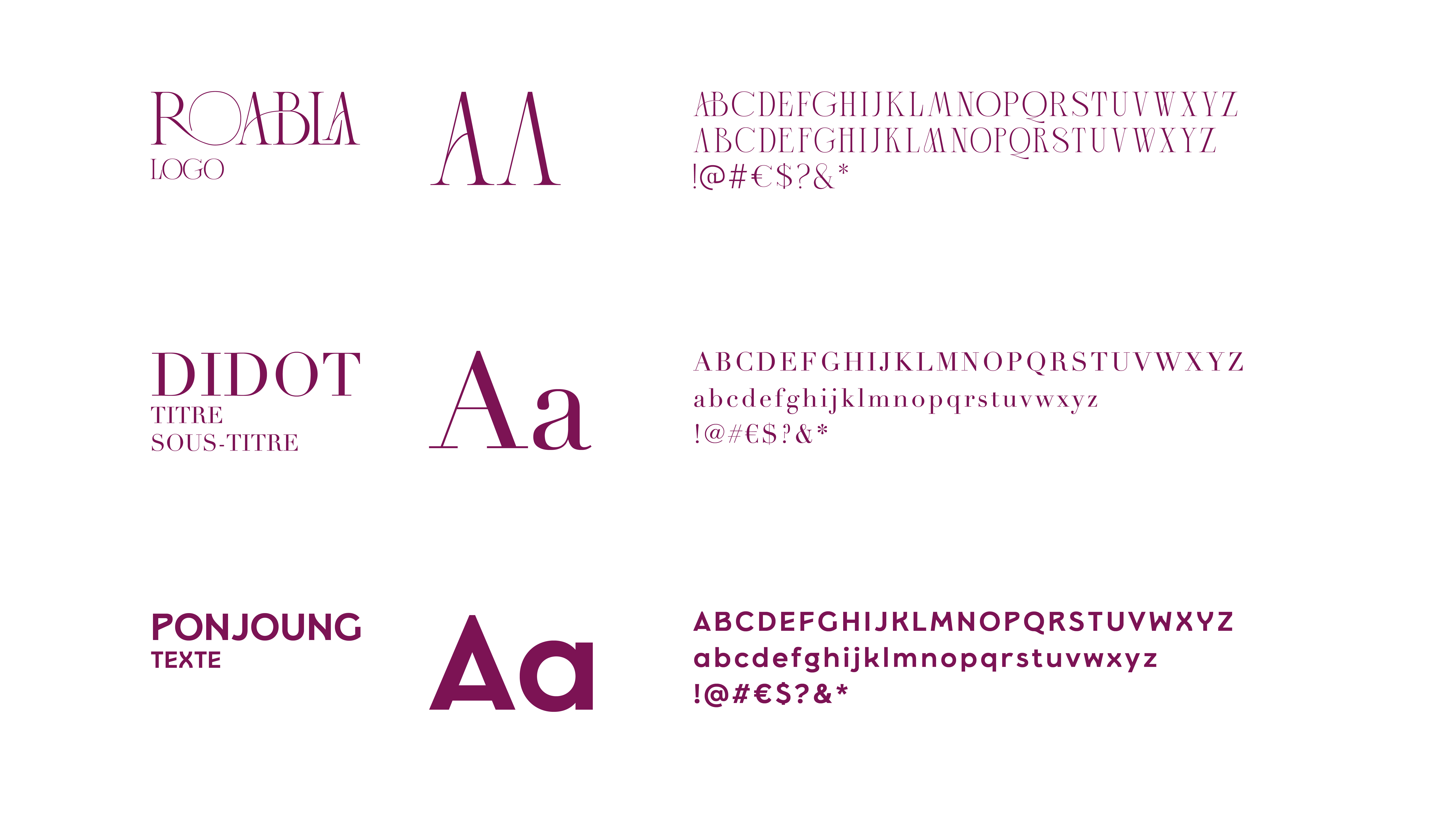 Typographie Ambré
