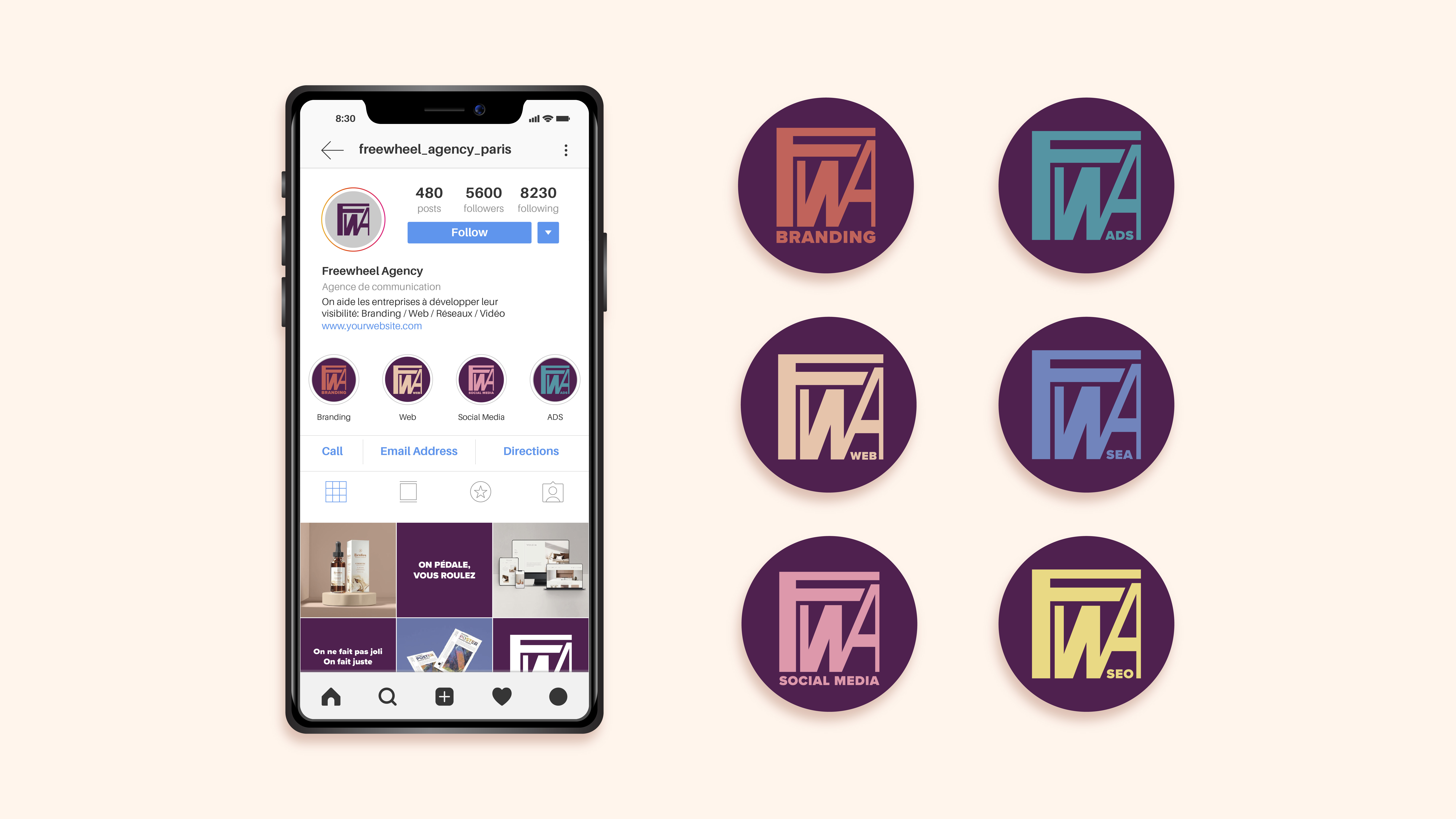 Contenu Instagram Freewheel
