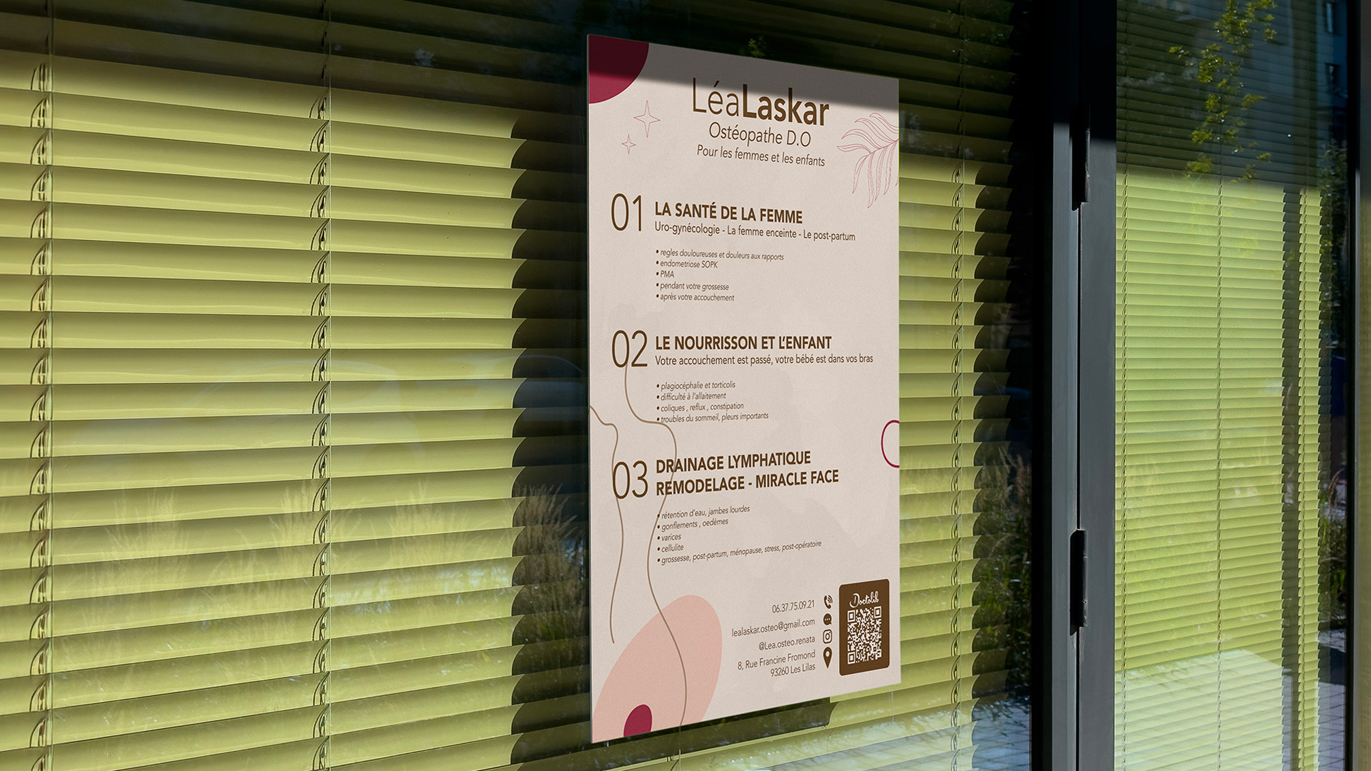 Affiche A3 Léa ostéopathe