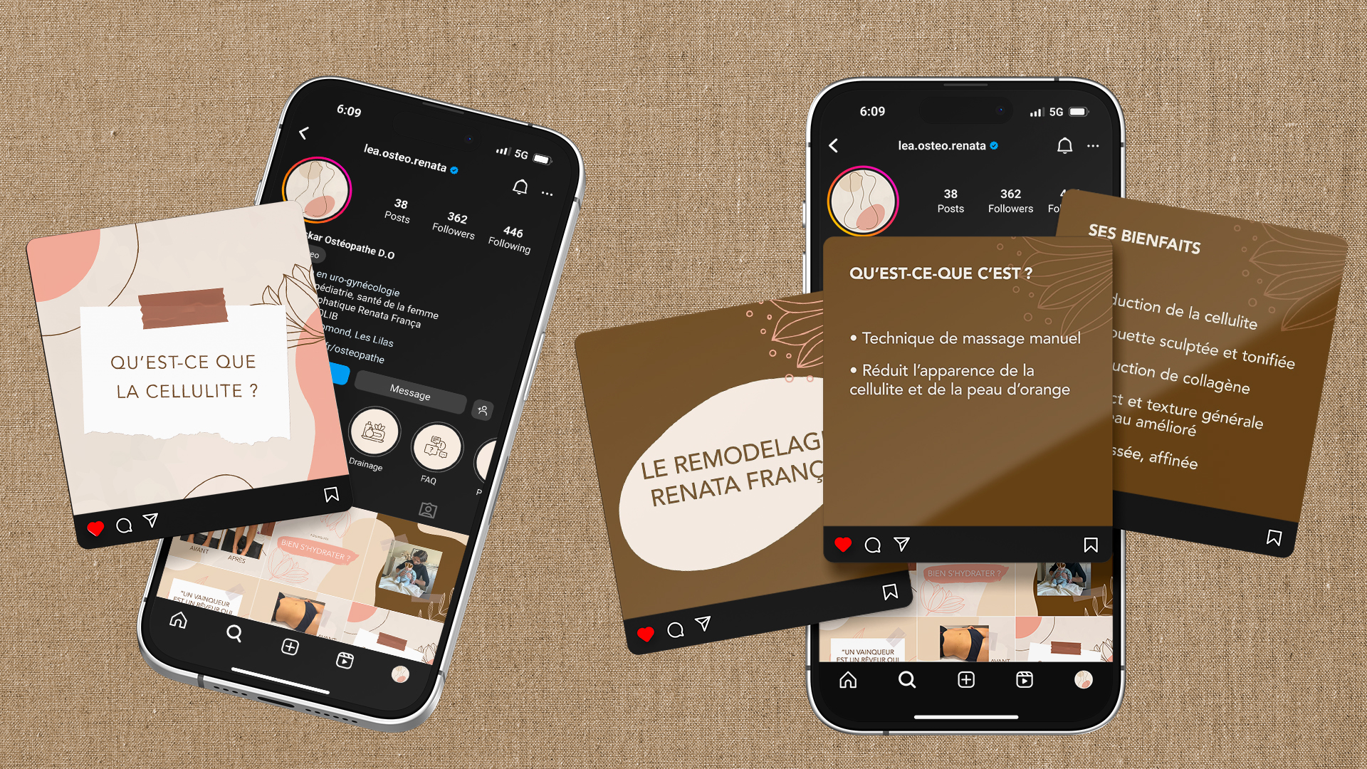 Feed Instagram Léa ostéopathe