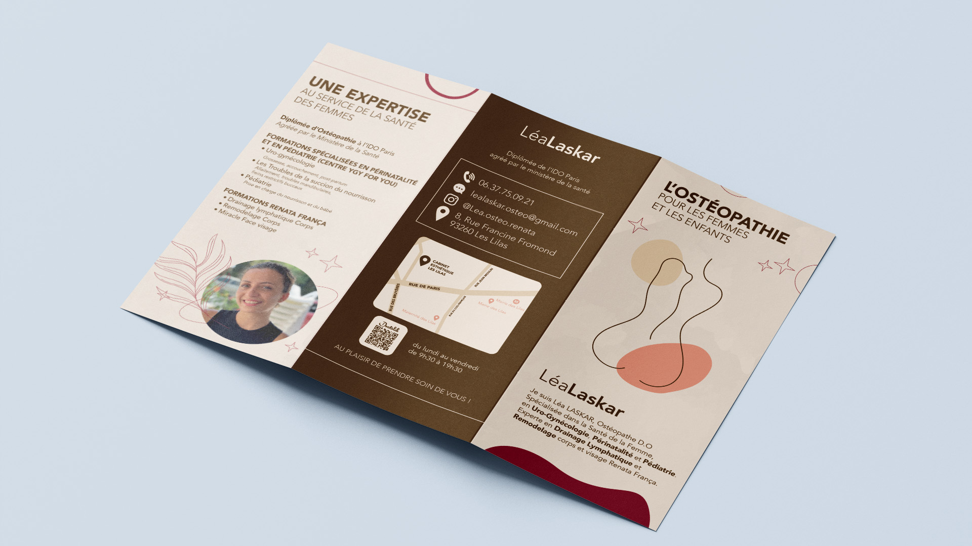 Flyer recto Léa ostéopathe